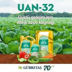 GÜBRETAŞ U.A.N. 32 - YÜKSEK AZOTLU SIVI YAPRAK GÜBRESİ 20 LT